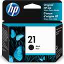 HP 21 Black Ink Cartridge | Works DeskJet D1300, D1400, D1500, D2300, D2400, F300, F2100, F2200, F4100, 3900; OfficeJet J3600, 4300; PSC 1410; Fax 1250, 3180 Series | C9351AN