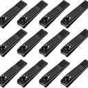 Yaomiao 12 Pieces Nail Clipper Set Stainless Steel Nail Cutter Fingernails and Toenail Clipper Cutter for Women Men (Black)