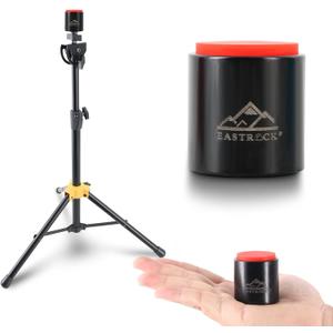 EASTROCK MINI Practice Drum Pad With Stand, 1.57 Inches Silent Drum Pad, Silicone Dumb Drum for Beginners,Black
