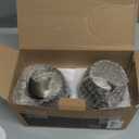 Gusto Nostro White Marble Wine Chiller for Glass and Stainless Steel Tumbler Set of 2 - Freezable Wine Glass Chiller Holder - Cool Set of Chillers and Stemless Metal Wine Tumblers for Home Bar (Black)