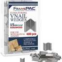 V Nails for Hardwood Picture Frames - 15mm (9/16 Inch) - [400 V-Nail Pack, Loose] - Ultra Strong Vnail Wedges for Picture Framing - Joining Picture Frame Corners