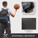 Basketball Backpack with Ball Compartment (Red)
