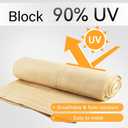 90% Sun Shade Cloth, 10X30Ft Pergola Shade Cover, Reinforced Grommets, UV Protected Shade Fabric Privacy Screen Canopy Ideal for Pergola, Patio, Garden, Porch, Deck & Backyard Retreats