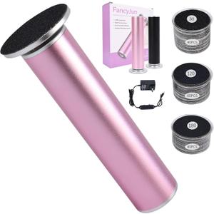 Electric Foot Callus Remover with 120pcs Sandpaper Discs(3 Sizes), Professional 800RPM Aluminum 4.8 Inches Callus Remover for Feet, Stepless Speed Control Foot File for Dead Skin (Purple)