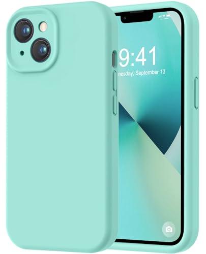 LOVE 3000 Designed for iPhone 13 Case, Premium Silicone with [Camera Protection] [Soft Anti-Scratch Microfiber Lining] Shockproof Protective Phone Case for iPhone 13 Women Men Girls 6.1", Sea Blue