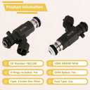 FBJC100 Fuel Injectors, Compatible with/Infiniti G35 QX4 I30 FX35 3.5L V6 2001-2004,Compatible with/Nissan 350Z Pathfinder Maxima 3.5L/3.0L V6 2001-2004, |4 Holes| |Set of 6|,Replace#166005L700,FJ653