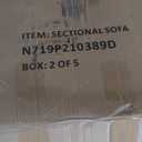 Harper & Bright Designs U-Shaped Sectional Sofa Corduroy Fabric, Oversized Couch with Chaise Lounge for Living Room, 129", Brown