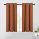 NICETOWN Burnt Orange Modern Blackout Curtains for Small Window, Thermal Insulated and Privacy Room Darkening Drape Panels for Boy's Guest Room Door Short Window (2 Panels, W42 x L45 -Inch)