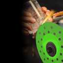 5pcs Glass Cutting Discs & 5pcs Gaskets, Manganese Steel Ceramic Diamond Cutting Blade for 4 Inch Angle Grinder Rock Grinding Disc for Glass Ceramic Jade Crystal Tile (Green)