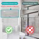Cerbonny Shower Door Hooks (14 Inch), 2 Pack Super Extended Towel Hooks for Bathroom, Over Door Hooks, Shower Hooks for Frameless Glass Door, Silver