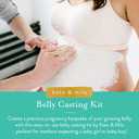 Kate & Milo Belly Casting Kit DIY Pregnancy Keepsake Maternity Belly Cast Kit with 5 Non-Toxic Plaster Rolls, Gloves & Lubricant Personalized Gift for Expecting Moms & Nursery Dcor