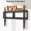 ELIVED Heavy Duty TV Mount for Most 50-100 Inch tvs up to 199 LBS & 800x600mm Vesa, 1.3" Low Profile Wall Mount TV Bracket, Fixed tv Wall Mount Fits 16", 24", 32" Studs