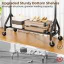 HYSEYY Heavy Duty Clothes Rack Load 450 LBS, Metal Garment Rack, Standing Rolling Clothing Rack for Hanging Clothes with Sturdy Wheels & Shelves, Portable Closet Wardrobe Rack, Black