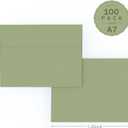 A7 Sage Green Envelopes 100 Pack, Goefun 5x7 Self Seal Printable Envelopes for Invitation, 5x7 Gift Cards, Birthday, Baby Shower, 5.25 x 7.25 in, 120GSM