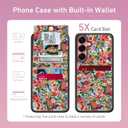 Bemal for Samsung Galaxy S24 Plus Wallet Case with Card Holder, Fashion Printed, RFID Blocking, PU Leather Kickstand, Magnetic Closure, Shockproof Phone Cover for Women Men, Flower Garden