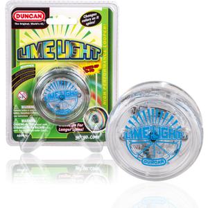 Duncan Toys Limelight LED Light-Up Yo-Yo, Beginner Level with LED Lights, Clear and Blue
