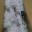 White Iridescent Tinsel Artificial Christmas Tree with Branch Tips 10ft
