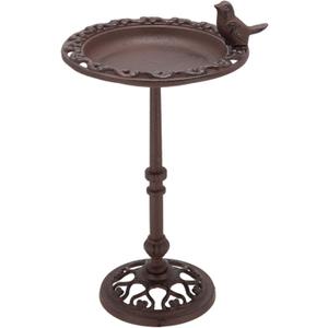 Esschert Design USA FB165 Cast Iron Standing Bird Bath (Antique Brown)