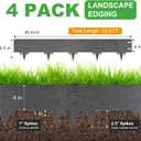 13FT Metal Landscape Edging, 4-Pack 40" Lx6.5 H Corten Steel Border