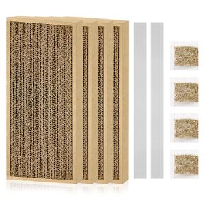 HappyFreeSX Splicing Cat Scratch Pad: Cat Scratchers for Indoor Cats and Kitten, 2 Pack Cat Scratching Pad, Cat Scratcher Cardboard, Cat Scratching Pad, Premium Scratch from Cats, Double-Sided Design