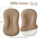 Muslin Baby Lounger Cover 1 Pack, Cotton Soft Breathable Infant Nest Slipcover, Envelope Closure, Compatible with Snuggle Me Loungers, Machine Washable, Cover Only, for Boys Girls(Brown)