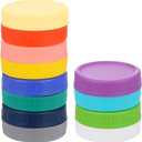 uxcell 12 Pcs Mason Jar Lids, Regular Mouth Plastic Lids with Silicone Rings, Food Storage Caps Jar Lids for Mason Canning Ball Jar