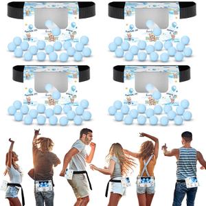 4 Sets Baby Shower Swing Shaking Balls Game Set Novelty Twerk Game Includes 40 Balls, Ribbon & Cardboard Boxes Bridal Shower Games for Outdoors Indoors(Bear,Blue)