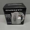 OVENTE Electric Kettle, 1.7L Fast Boiling Water Heater for Coffee or Tea, BPA Free with Water Level Gauge, Auto Shut-Off, Boil-Dry Protection, Indicator Light and Removable Filter, White KP72W
