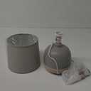 Simple Designs LT2078-LWG Petite Mid Century Table Lamp, Light Wood and Light Gray