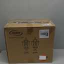 Solar Lamp Post Lights Outdoor Waterproof with Pier Mount Base, 20" H Large Aluminum Outside Solar Lights for Yard, Dusk to Dawn Outdoor Column Lights for Garden, Pathway, Patio (Pack of 2)