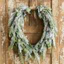 Christmas Snowy Norfolk Wreath 16 Inch Christmas Kitchen Cabinet Wreath Vintage Snow Flocked Pine Cones Wreaths for Xmas Decor Door Cabinet Window Mantle Wall Outdoor Indoor