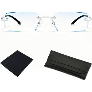 Clarity Blue Glasses, Clarity Multifunctional Smart Blue Glasses, Automatic Adjustment Eye Reading Glass for Men/Women with Case and Glasses Cloth