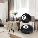 Dripykiaa 8 Ball Throw Pillow, 14" Decorative Pillows Throw Cushion Home Decoration Plush Sporty Design Ball Pillow for Women, Men Bestselling Comfort and Stylish Accent Decor