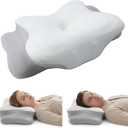 Cervical Pillow for Neck Pain – Ergonomic Memory Foam Bed Pillow for Side and Back Sleepers with Adjustable Height, Breathable Cooling Cover – Orthopedic Support for Spine Alignment