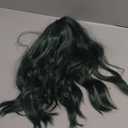 Dark Green Short Bob Wigs with Bangs for Women Loose Wavy Wig Curly Wavy Shoulder Length Bob Synthetic Cosplay Wig for Girl Colorful Costume Wigs