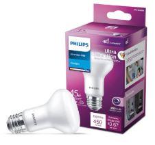 PHILIPS LED 45W R20 Ultra Definition Daylight (5000k) 450 Lumen (5.5W = 45W) Dimmable Frosted Flicker-Free Light Bulbs