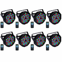 Stage Lights Dj Lights for Parties Led Stage Light Sound Activated Portable Party Light Par Light 36 Led RGB Remote Control Uplights for Disco Indoor Events Bar Birthday Wedding Outdoor Pack Of 8