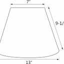 Aspen Creative 32009A Transitional Empire Shape Spider Construction Lamp Shade, Cream, 7" Top x 13" Bottom x 9-1/2" Slant Height, 13" wide