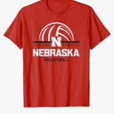 Nebraska Cornhuskers Volleyball Smash Red T-Shirt 2XL