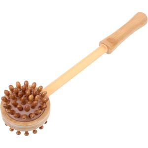 Bamboo Massage Hammer Handheld Wood Massager for Neck Shoulder Back Acupoint Therapy with Ergonomic Handle for Muscle Relief and Relaxation