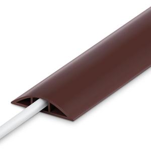 10FT Floor Cord Cover, Brown Cord Hider Floor, Durable Cord Covers for Wires on Floor, Cable Floor Cover Power Cord Cover, Floor Cord Protector Hide Cords on Floor Cord Cavity: 0.47" W x 0.24" H