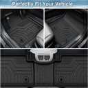 Mixsuper Floor Mats for 2013-2024 Toyota 4Runner, Custom Fit TPE All-Weather Floor Liners, Waterproof Anti-Slip Heavy Duty Mats, 1st and 2nd Row Accessories Set Black