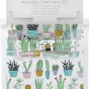 Full Circle Ziptuck Reusable Lunch Bag Set  1 Sandwich Bag and 1 Snack Bag - Multi-Use Leak-Free Food-Safe Storage Bags  BPA-Free, Cactus Party