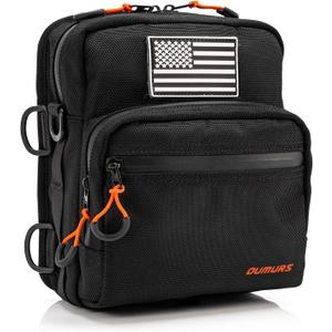 Oumurs Motorcycle Handlebar Bags,1680D Water-resistant Universal Bar bag American Flag Sissy Bar Bag Front Fork Storage Accessory Bag, For Softail Dyna Sportsters Dirt Bike Scooter E-bike Bicycle Blue