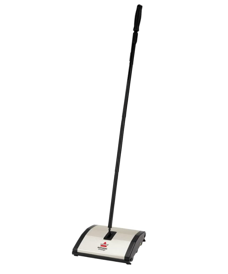 Bissell Natural Sweep Carpet and Floor Sweeper with Dual Brush Rotating System and 2 Corner Edge Brushes, 92N0A, 4.2 lb.