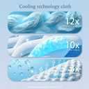 Cooling Blanket Twin Size (60"x80"), Double Sided Ice Cold Blanket for Hot Sleepers, Transfer Heat to Keep Cool, Soft Lightweight for Night Sweats, Bed & Couch, Ocean Design