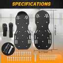 weyleity Gunite Spiked Shoes | Epoxy Floor Spiked Shoes with 1.1''/28mm Short Spikes, 1 Pair Epoxy Shoes for Epoxy Flooring Coating, Self-Leveling Floors, Overlays