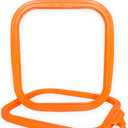 Nurge Square Embroidery Hoop - Plastic Cross Stitch Frame for Needlepoint & Embroidery - Adjustable Craft Hoop - Orange - No:4 (Large)