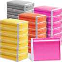 Riakrum 50 Pack Clear Vinyl Zippered Storage Bags 14.5 x 11 x 4 Inch Large Plastic Storage Bags for Home Blankets Bed Sheet Pillow Clothes Sweater