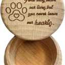 Memorial Keepsake Dog Box, Wooden Pet Paw Urns Memorial Gifts for Loss of Dog, Hair Ashes Container Remembrance Pet Loss Sympathy Gifts